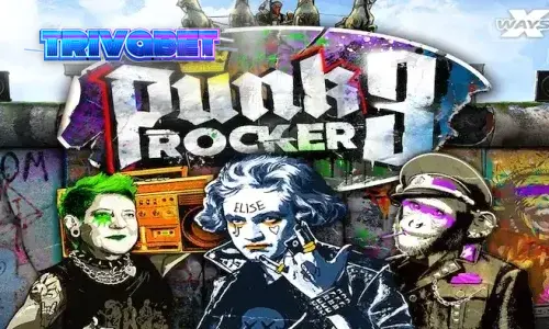 Tampilan visual slot Punk Rocker 3 dengan tema Berlin yang penuh grafiti dan energi punk.